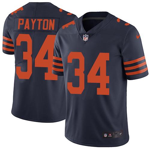 Nike Bears #34 Walter Payton Navy Blue Alternate Youth Stitched NFL Vapor Untouchable Limited Jersey